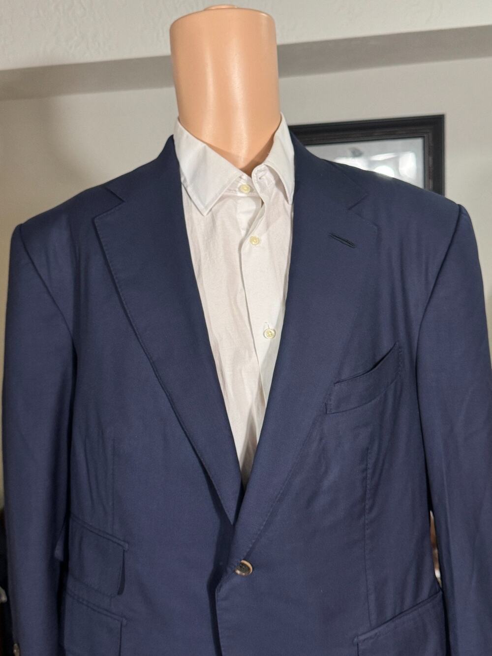 Tom Ford Navy Blazer Sport Coat 54C 44S US Men's Italy Wool EUC